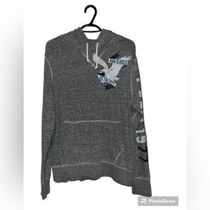 American Eagle gray hoodie.